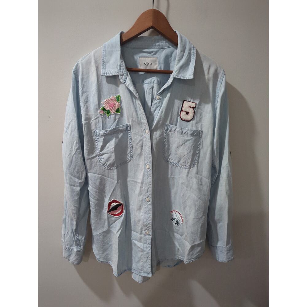 Rails Carter Chambray Patch Button Down Shirt - image 2